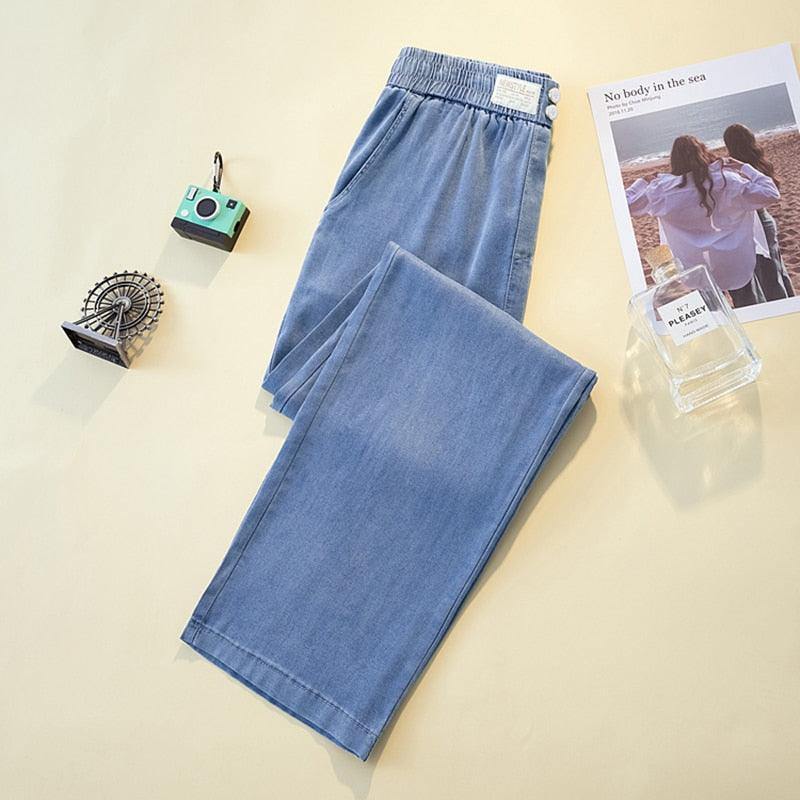 Stefan Ice Silk Denim Jeans | Loose Fit Wide Leg Pants 2