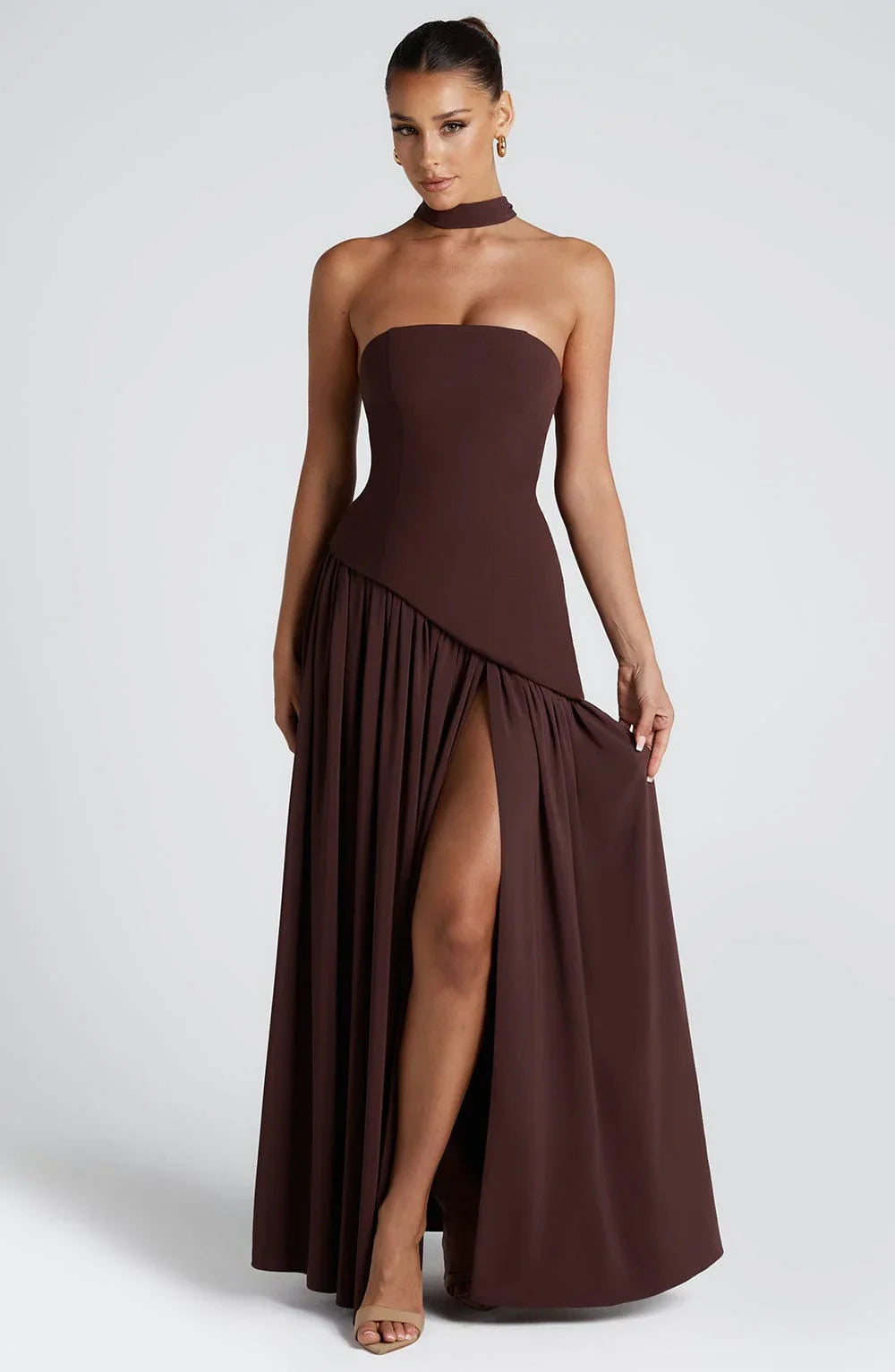 Strapless Corset Dress with Scarf Detail | Corset Dress 6