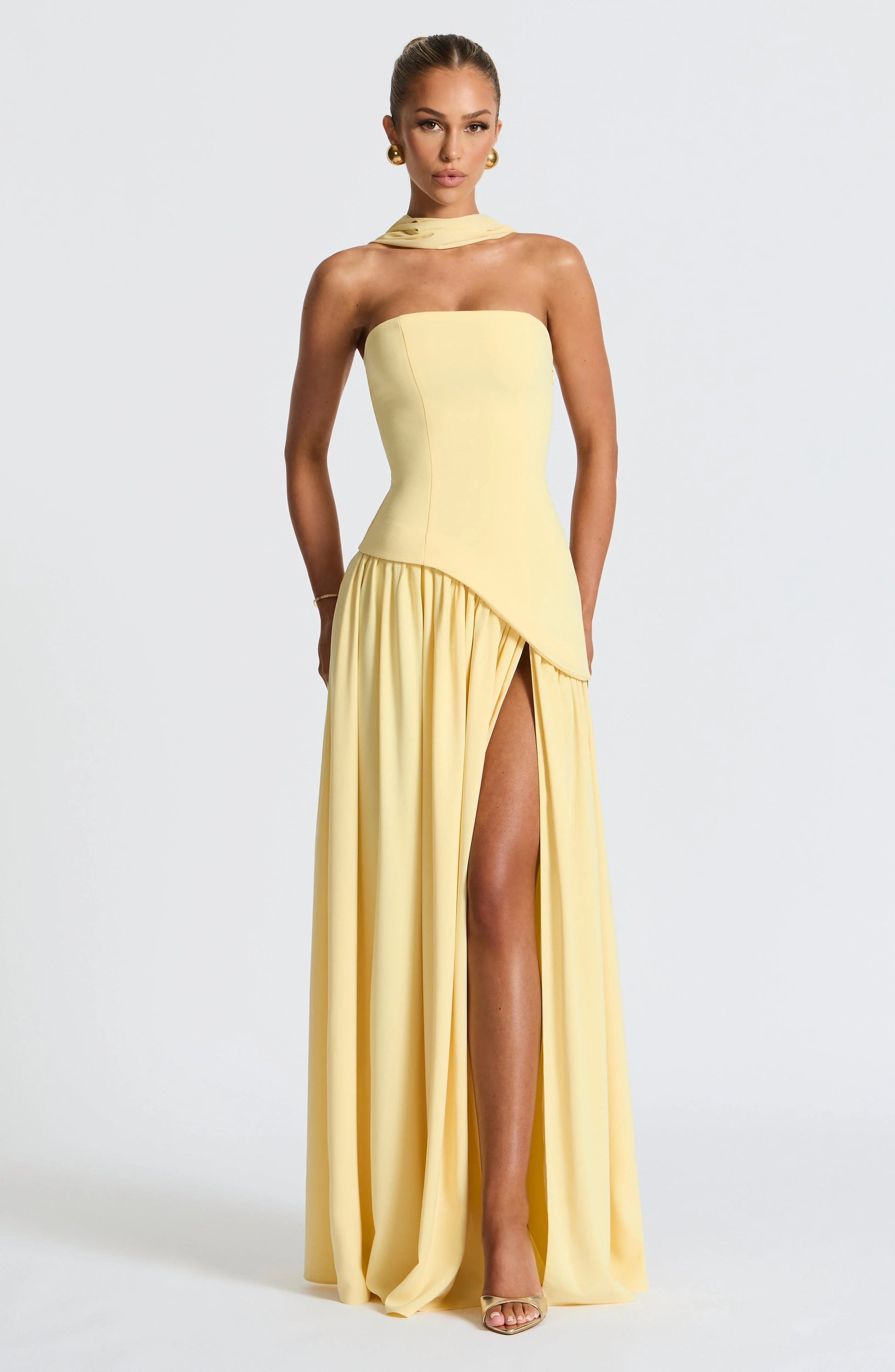 Strapless Corset Dress with Scarf Detail | Corset Dress 8