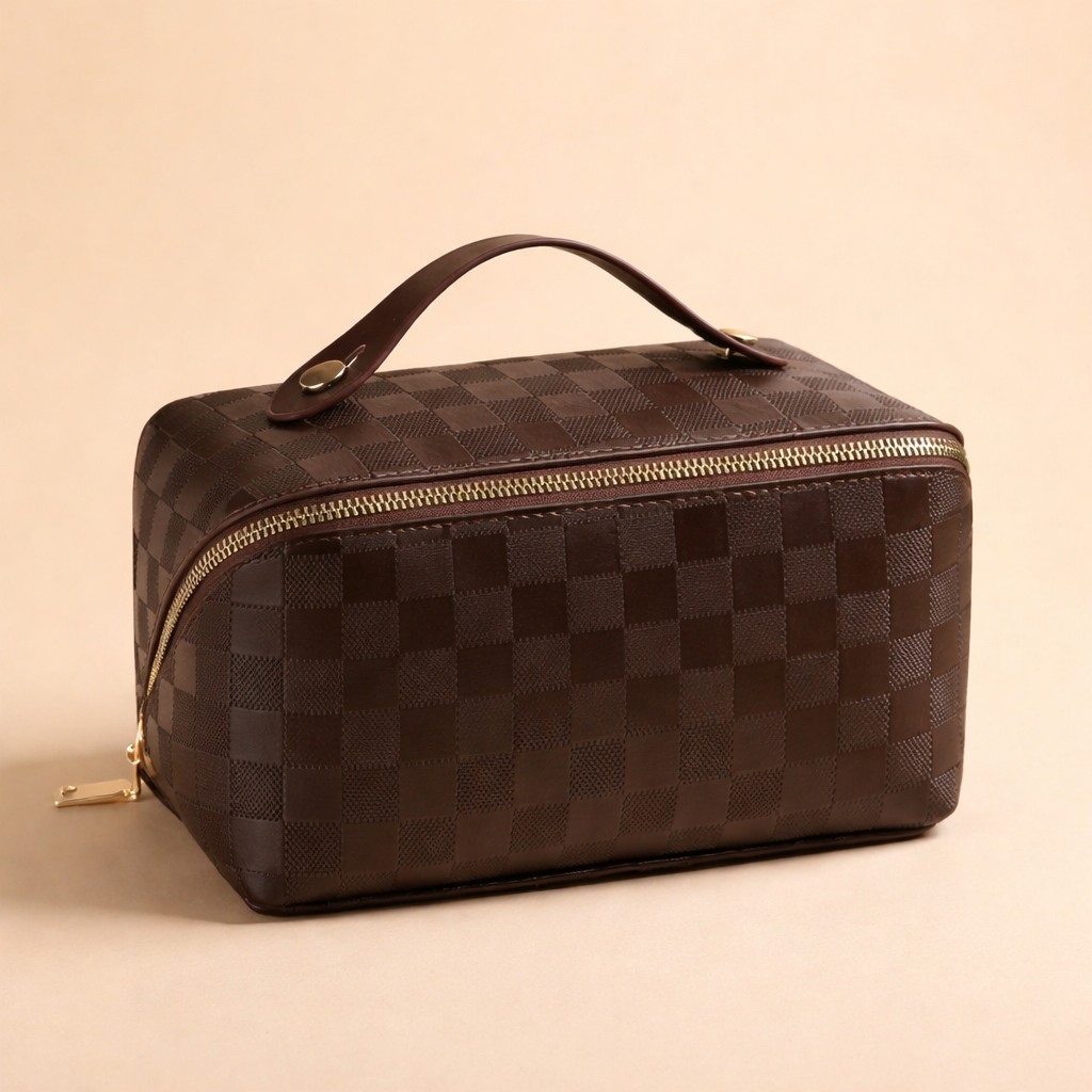 Stylish Checkered Travel Cosmetic Bag | Organizer 2