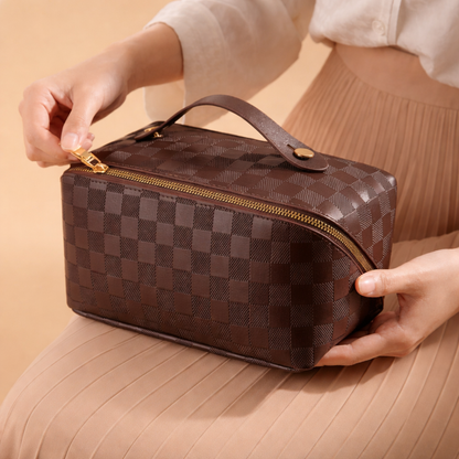 Stylish Checkered Travel Cosmetic Bag | Organizer 3