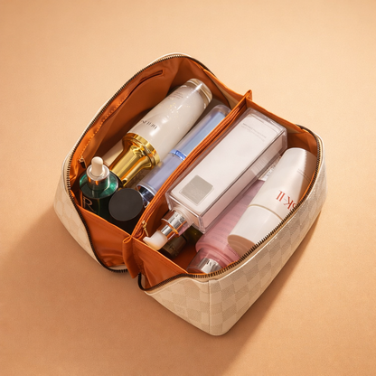 Stylish Checkered Travel Cosmetic Bag | Organizer 5