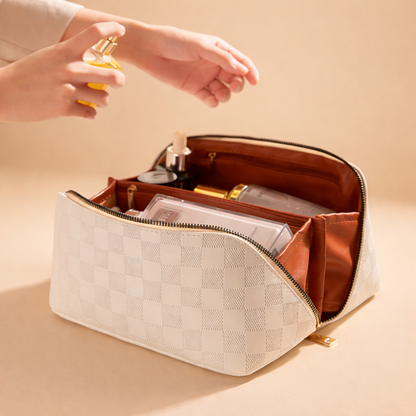 Stylish Checkered Travel Cosmetic Bag | Organizer 6