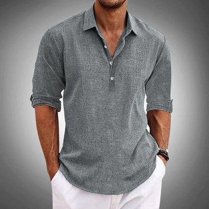 Sunshine Harbor | Men's Casual Shirt in Linen-Cotton Blend 1