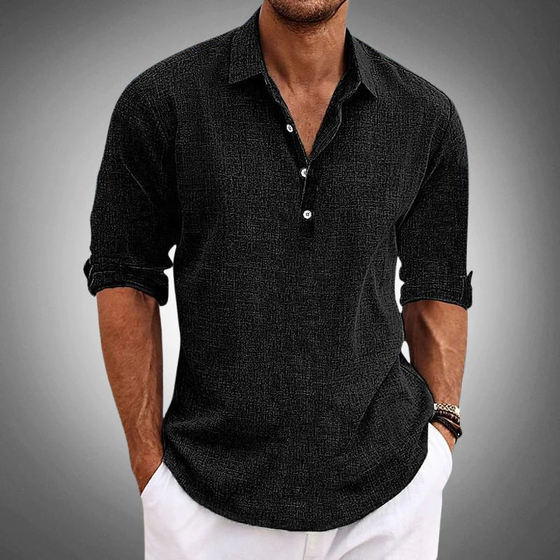 Sunshine Harbor | Men's Casual Shirt in Linen-Cotton Blend 2