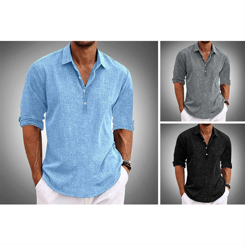 Sunshine Harbor | Men's Casual Shirt in Linen-Cotton Blend 3