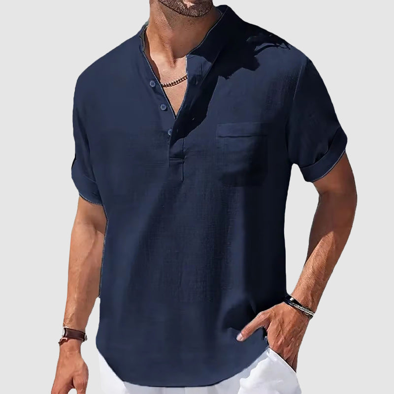 Sunwalk Henley Shirt | Men's Short Sleeve Casual Shirt 0