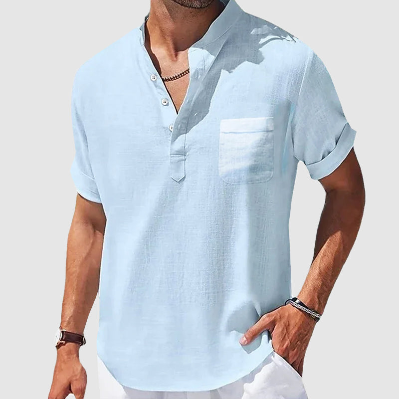 Sunwalk Henley Shirt | Men's Short Sleeve Casual Shirt 1