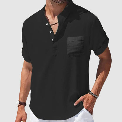 Sunwalk Henley Shirt | Men's Short Sleeve Casual Shirt 4