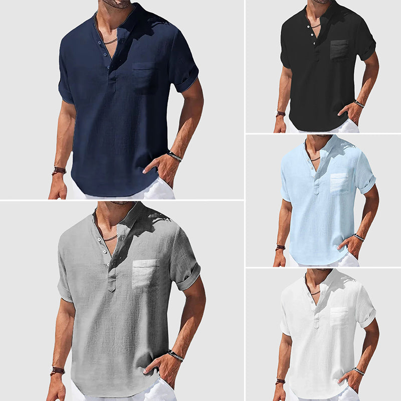 Sunwalk Henley Shirt | Men's Short Sleeve Casual Shirt 5