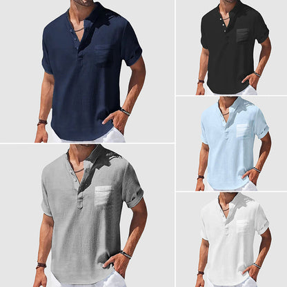 Sunwalk Henley Shirt | Men's Short Sleeve Casual Shirt 5