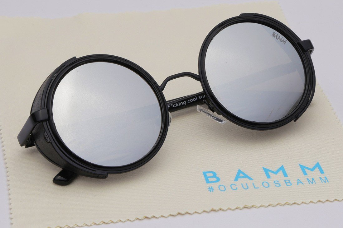 Tarantino Revo | Steampunk Sunglasses Round Mirrored Black 5