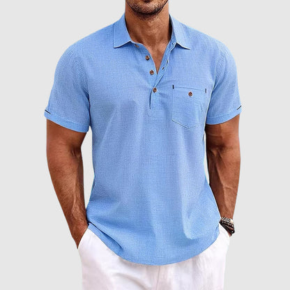 Theodore Willow | Men's Linen Polo Shirt 0