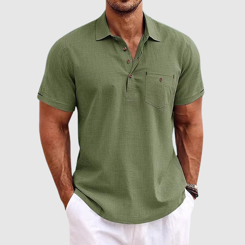 Theodore Willow | Men's Linen Polo Shirt 4