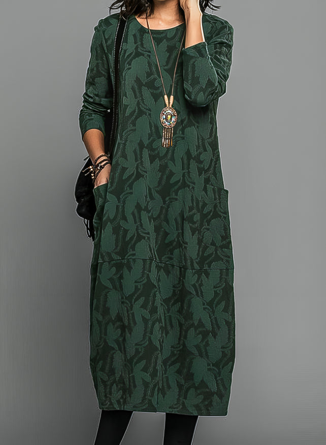 Tonal Print Midi Tunic Dress | Women's Fashion 0