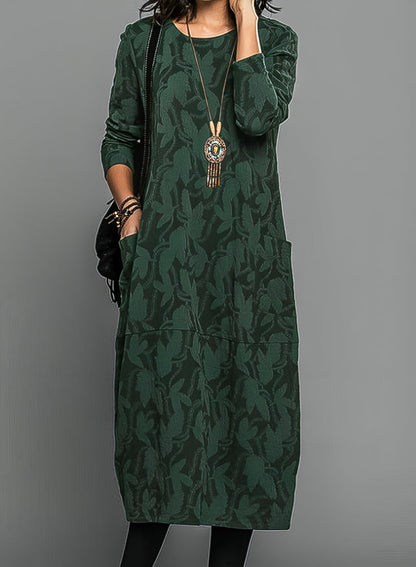 Tonal Print Midi Tunic Dress | Women's Fashion 0