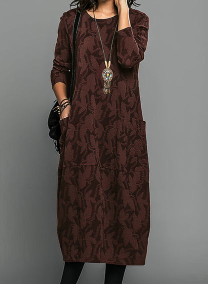 Tonal Print Midi Tunic Dress | Women's Fashion 1