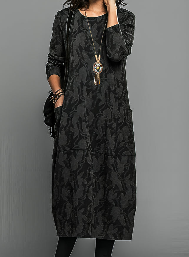 Tonal Print Midi Tunic Dress | Women's Fashion 3
