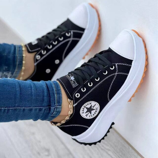 Trendy Women's Platform Sneakers | Lace-Up Casual Footwear 2