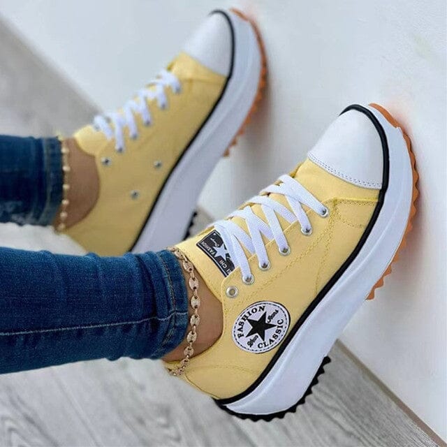 Trendy Women's Platform Sneakers | Lace-Up Casual Footwear 3