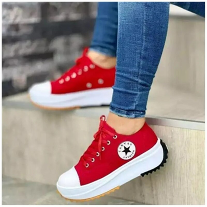 Trendy Women's Platform Sneakers | Lace-Up Casual Footwear 5