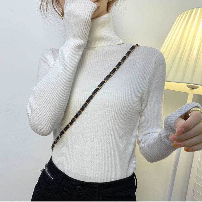 Turtleneck Blouse | Women's Warm Long Sleeve Top 1