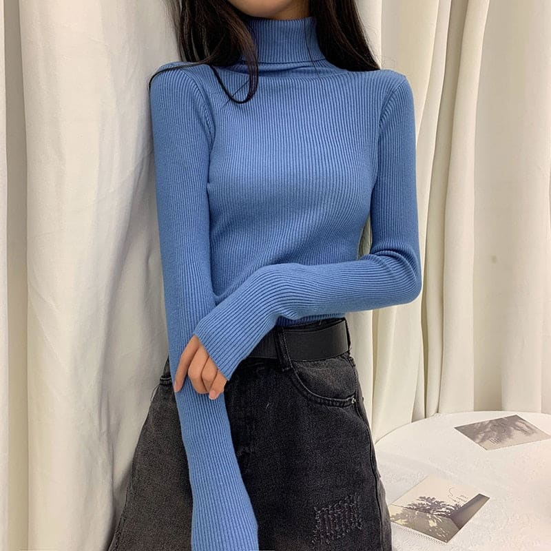 Turtleneck Blouse | Women's Warm Long Sleeve Top 6