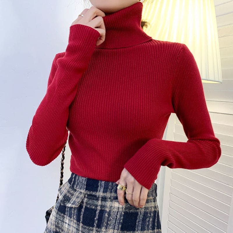 Turtleneck Blouse | Women's Warm Long Sleeve Top 7