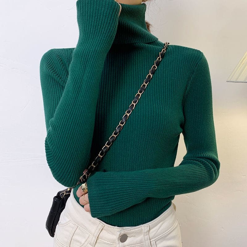 Turtleneck Blouse | Women's Warm Long Sleeve Top 9