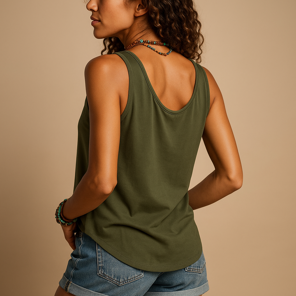 V-Neck Sleeveless Women's Top | Boho Summer Fashion 1