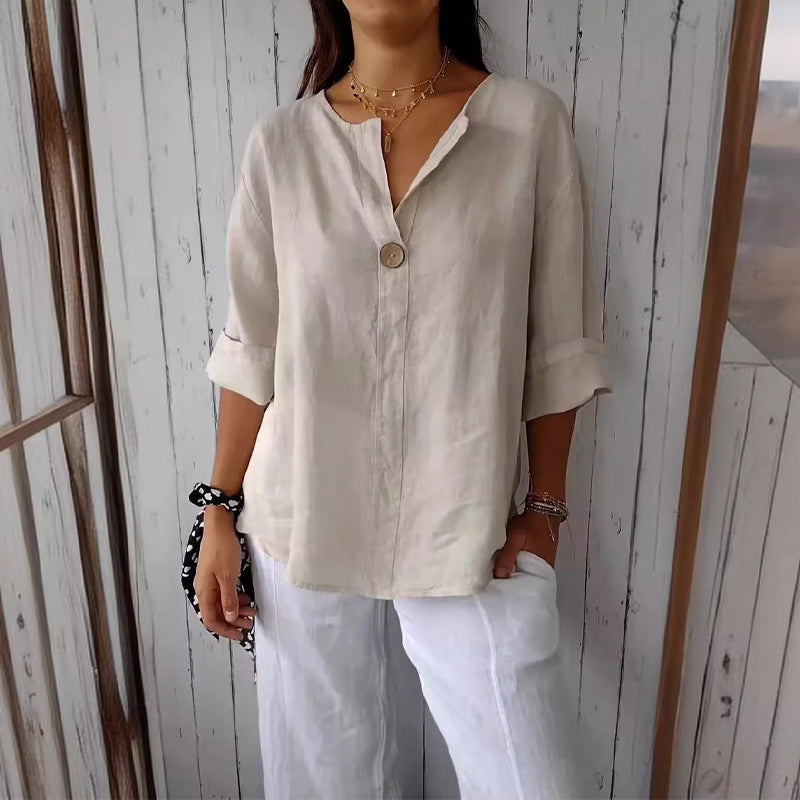 Valentina Rossi Valence | Women's Linen Blouse for Summer Tops 0