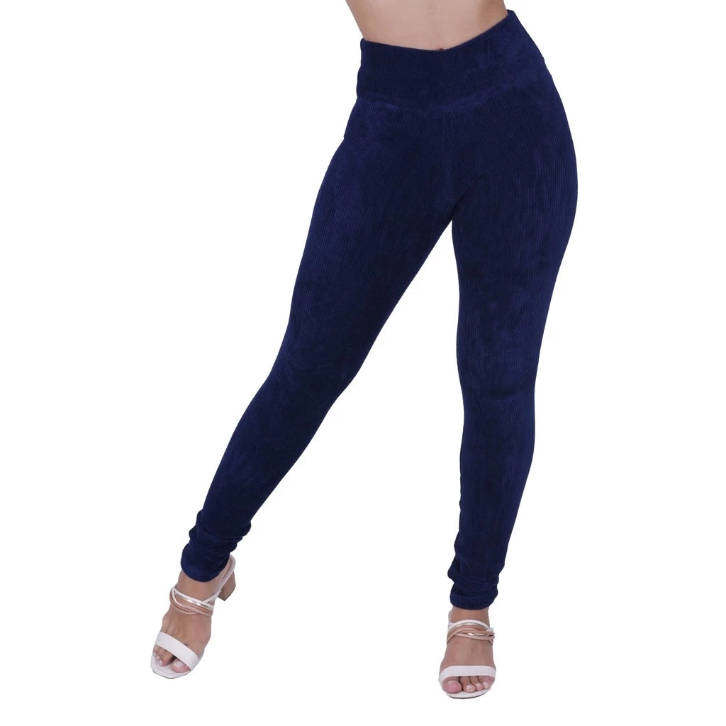 Velvet Flannel Leggings | Women's Black Size M Cotton Blend 2