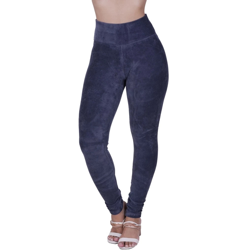 Velvet Flannel Leggings | Women's Black Size M Cotton Blend 3