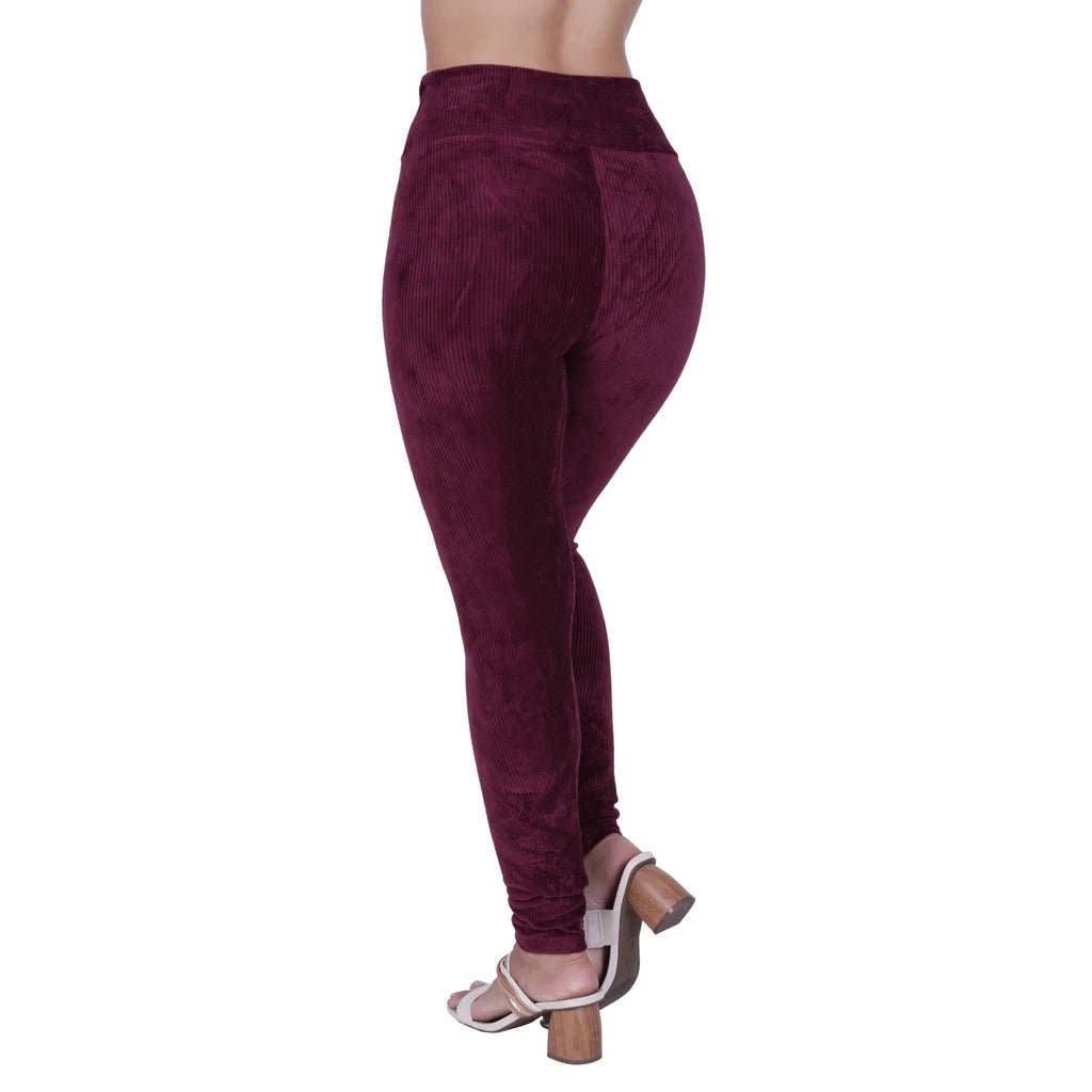 Velvet Flannel Leggings | Women's Black Size M Cotton Blend 4