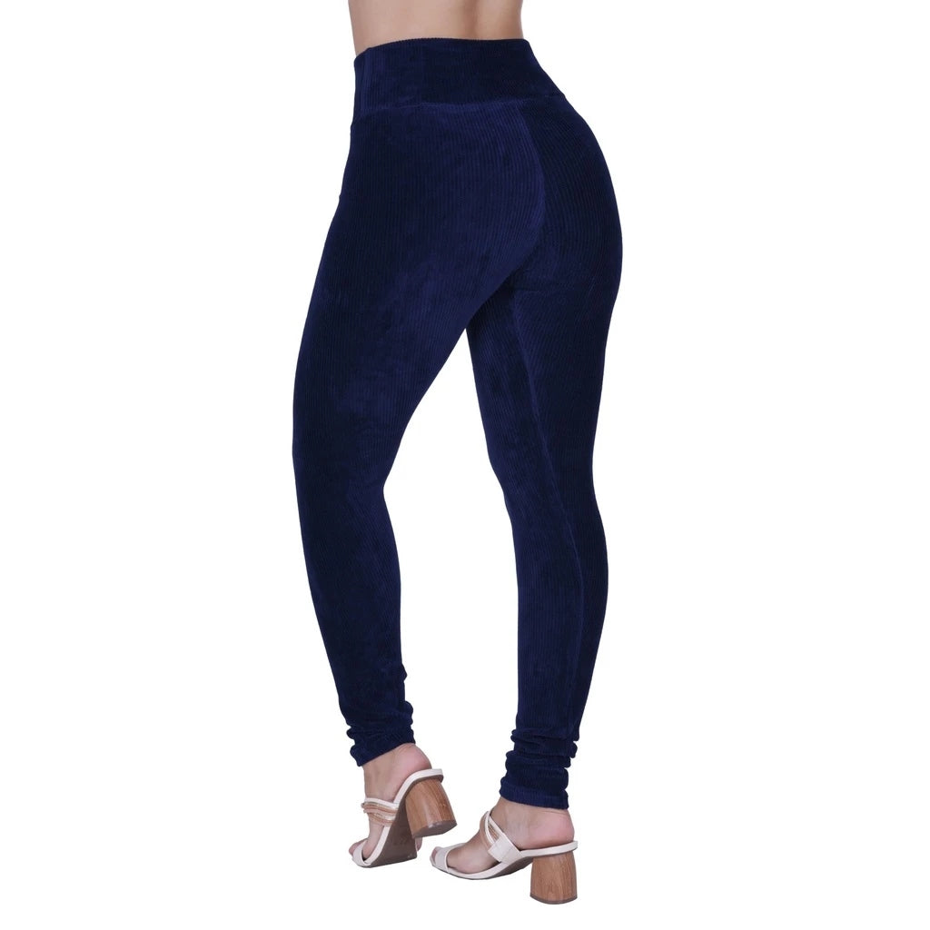 Velvet Flannel Leggings | Women's Black Size M Cotton Blend 5