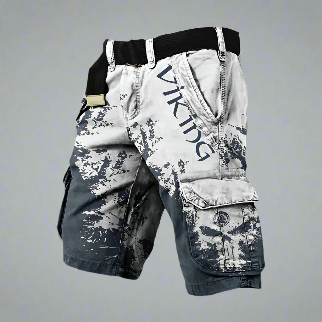 Viking Skull Cargo Shorts | Men's Street Style 2