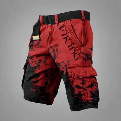 Viking Skull Cargo Shorts | Men's Street Style 5