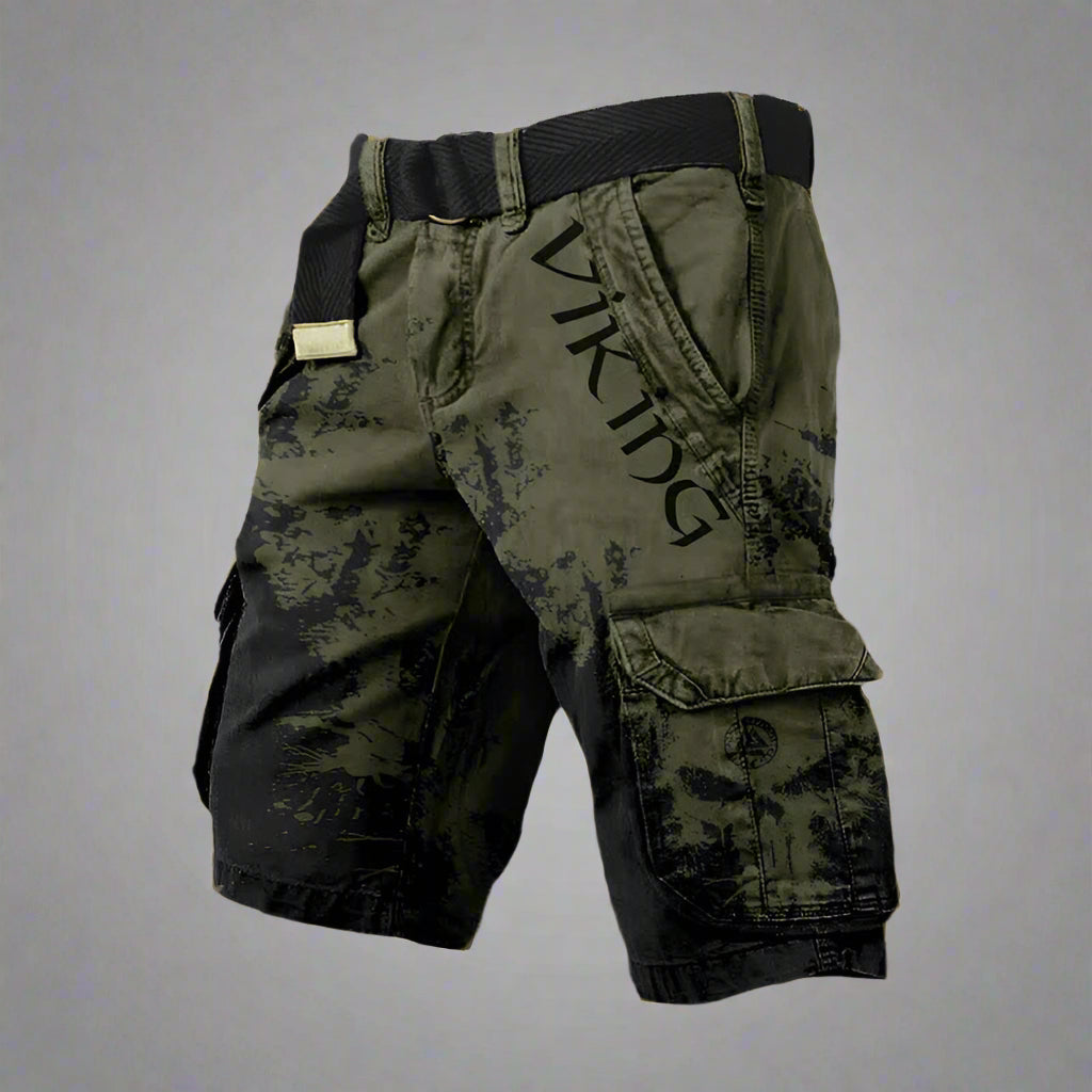 Viking Skull Cargo Shorts | Men's Street Style 6