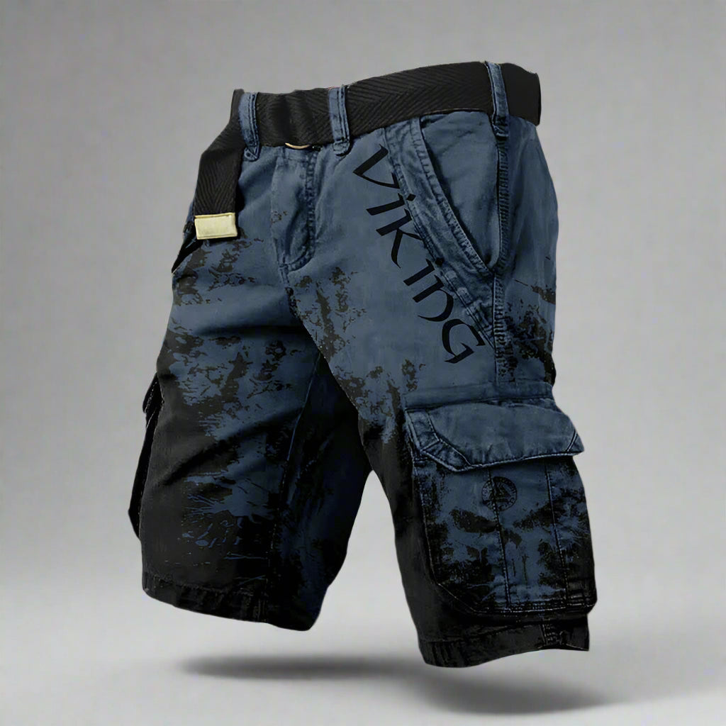 Viking Skull Cargo Shorts | Men's Street Style 7