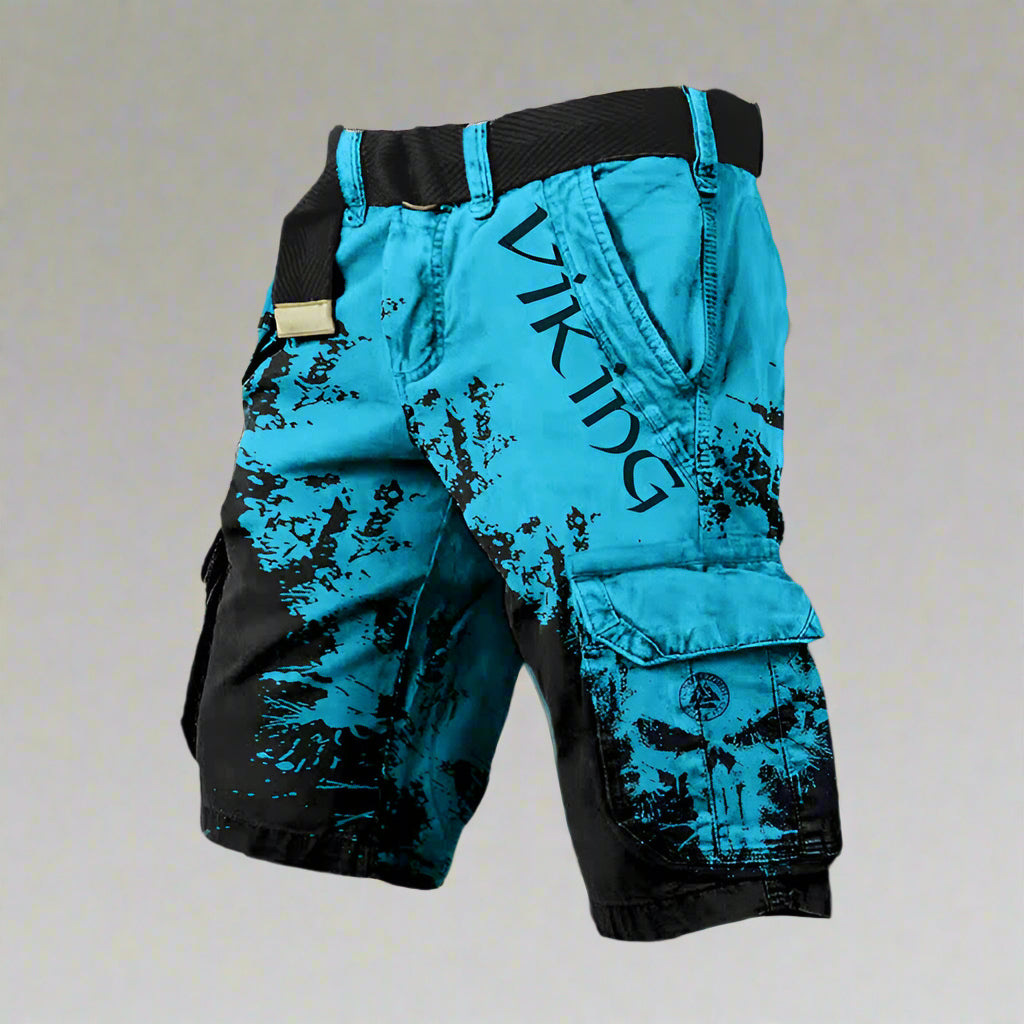Viking Skull Cargo Shorts | Men's Street Style 8