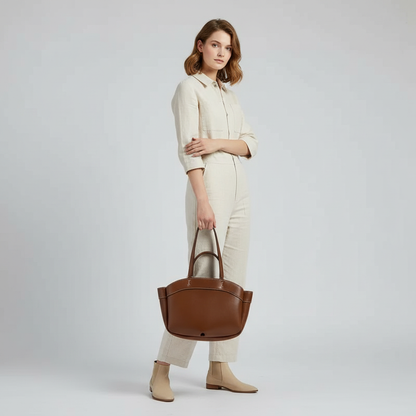Vintage Leather Tote Bag | Women's Handbag