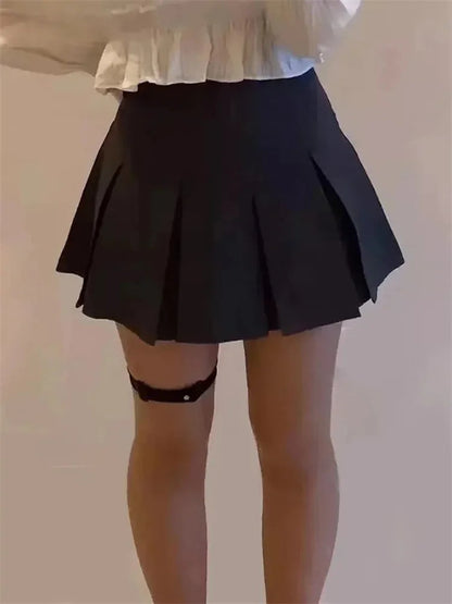 Vintage Gray Pleated Skirt | Women's Mini Skirt 3
