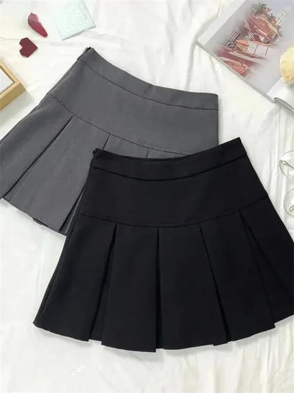 Vintage Gray Pleated Skirt | Women's Mini Skirt 4