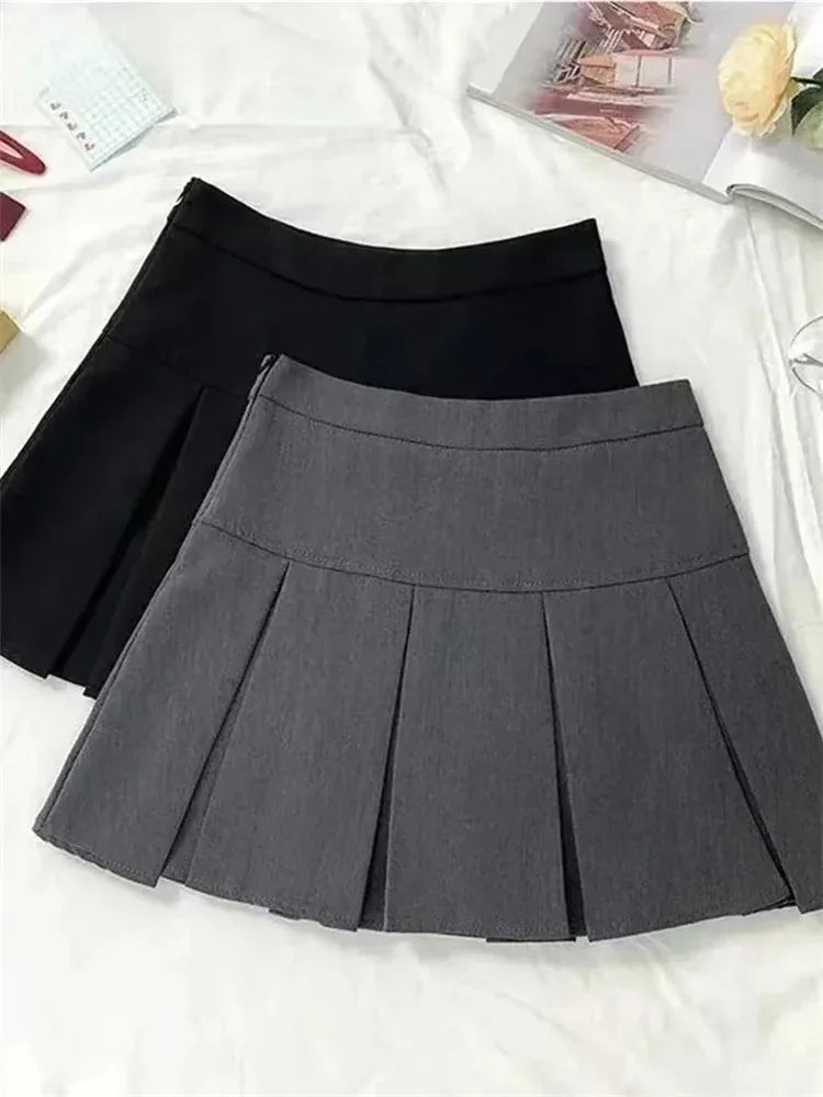 Vintage Gray Pleated Skirt | Women's Mini Skirt 6