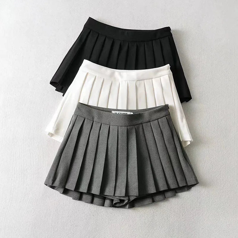 Vintage Pleated Skirt White | Women's Summer Skirt 1
