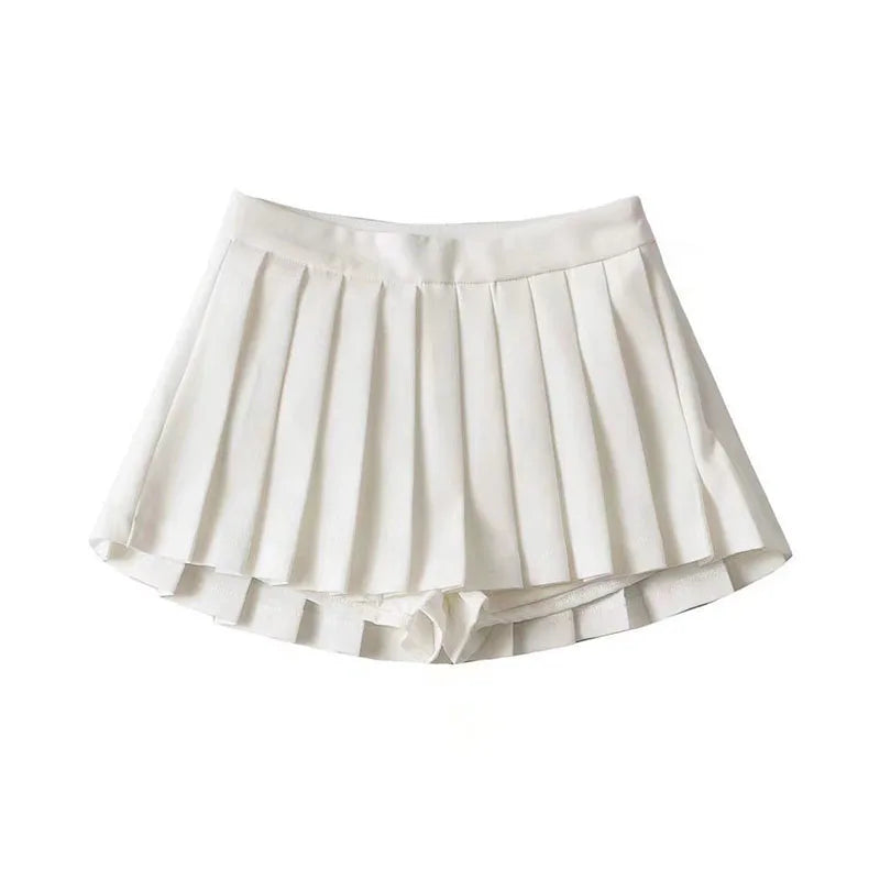 Vintage Pleated Skirt White | Women's Summer Skirt 5