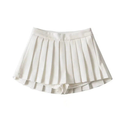 Vintage Pleated Skirt White | Women's Summer Skirt 5