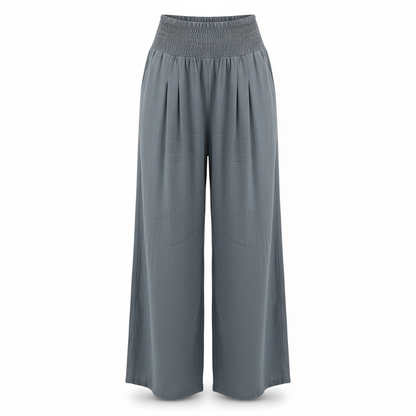 White Linen Wide-Leg Pants | Women's Fashion Trousers 5