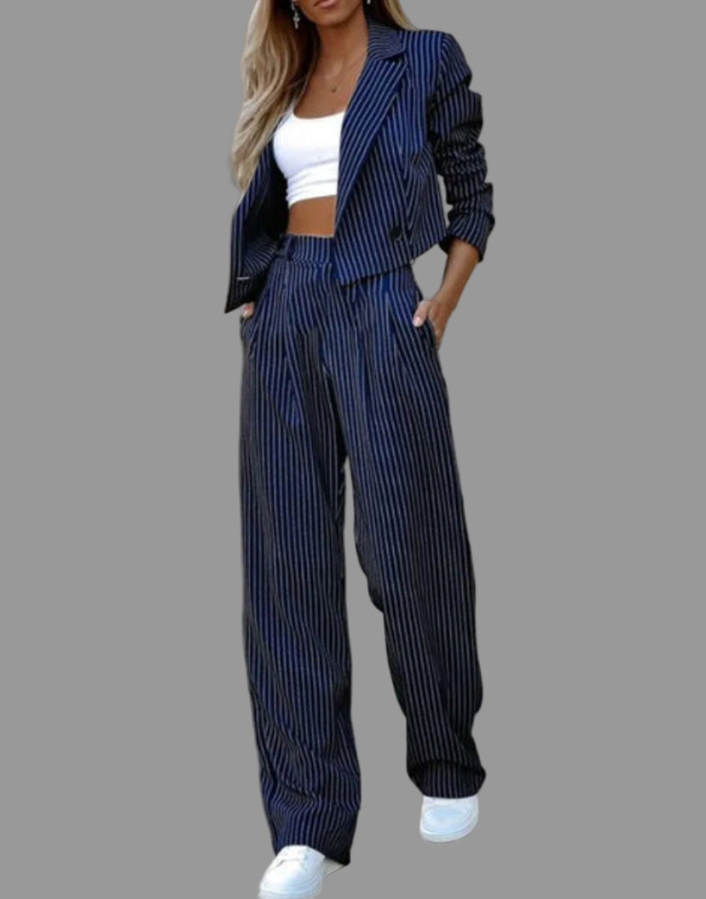 White Suit Women's | Elegant Pant Suit Set for Office & Events 0