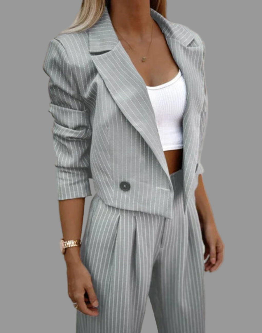 White Suit Women's | Elegant Pant Suit Set for Office & Events 1